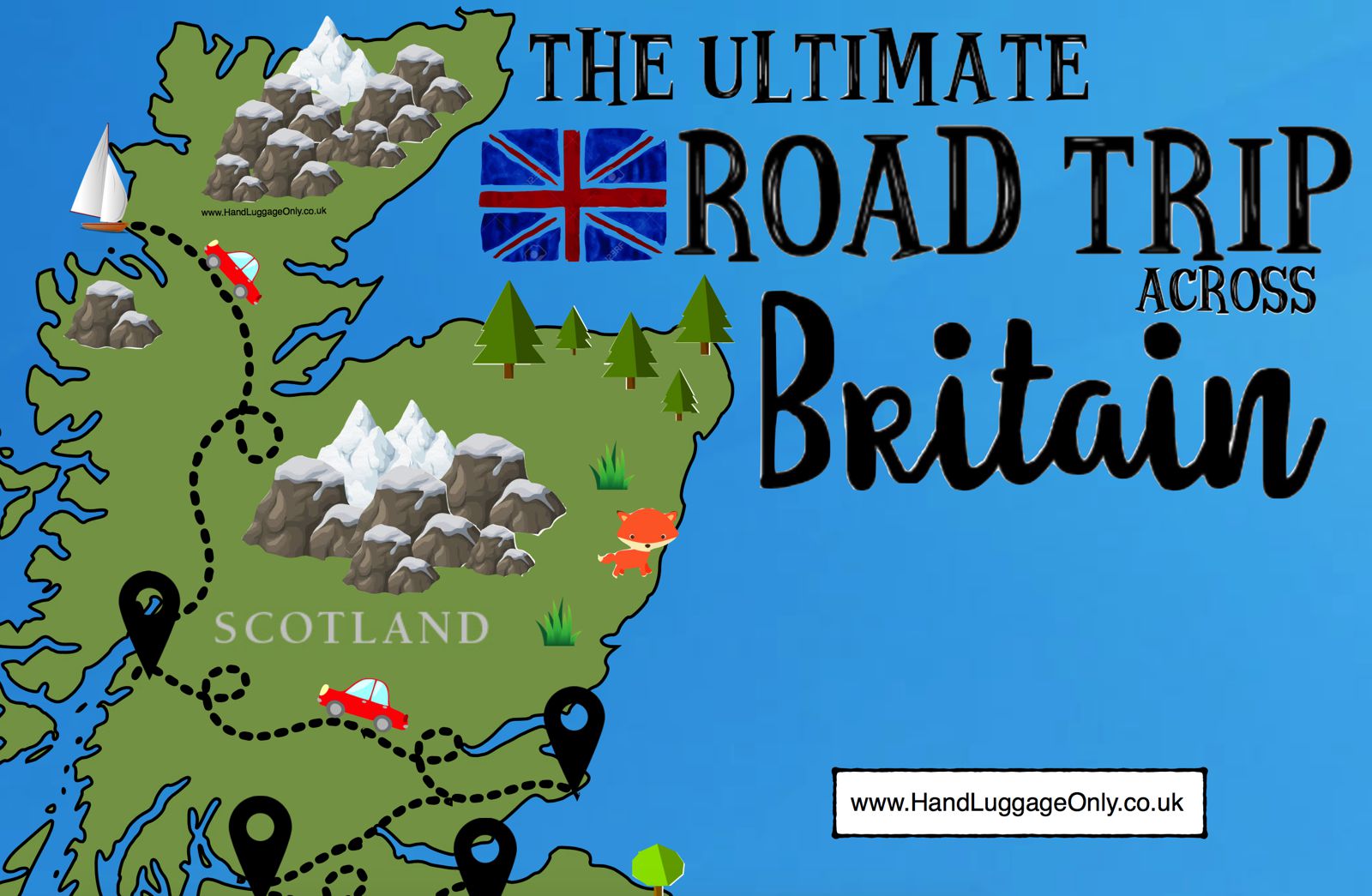 The Ultimate Road Trip Map of 26 Places To See Across Great Britain - Hand Luggage Only - Travel 