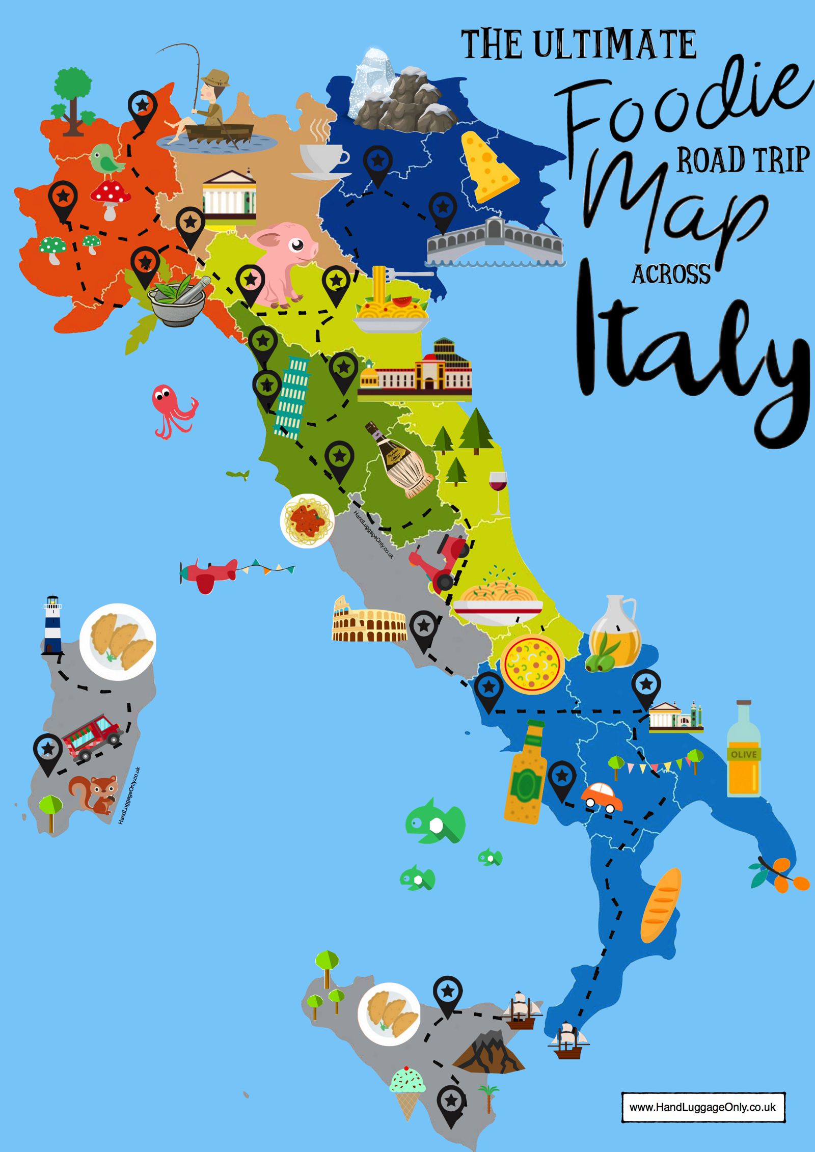 The Ultimate Map Of What To Eat In Italy And Where! | Hand Luggage Only