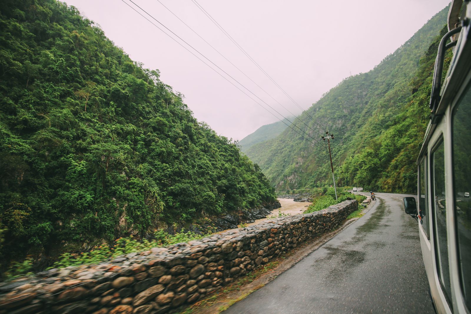 The Long Road From Pokhara To Kathmandu Nepal Hand Luggage Only