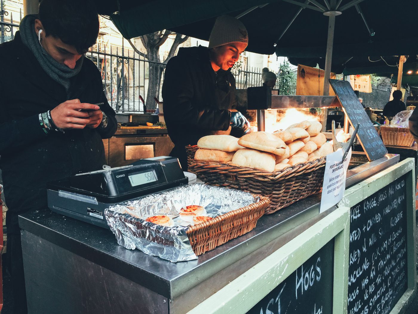 Hog Rolls And Hot Cider In Borough Market London Hand Luggage Only Travel Food 