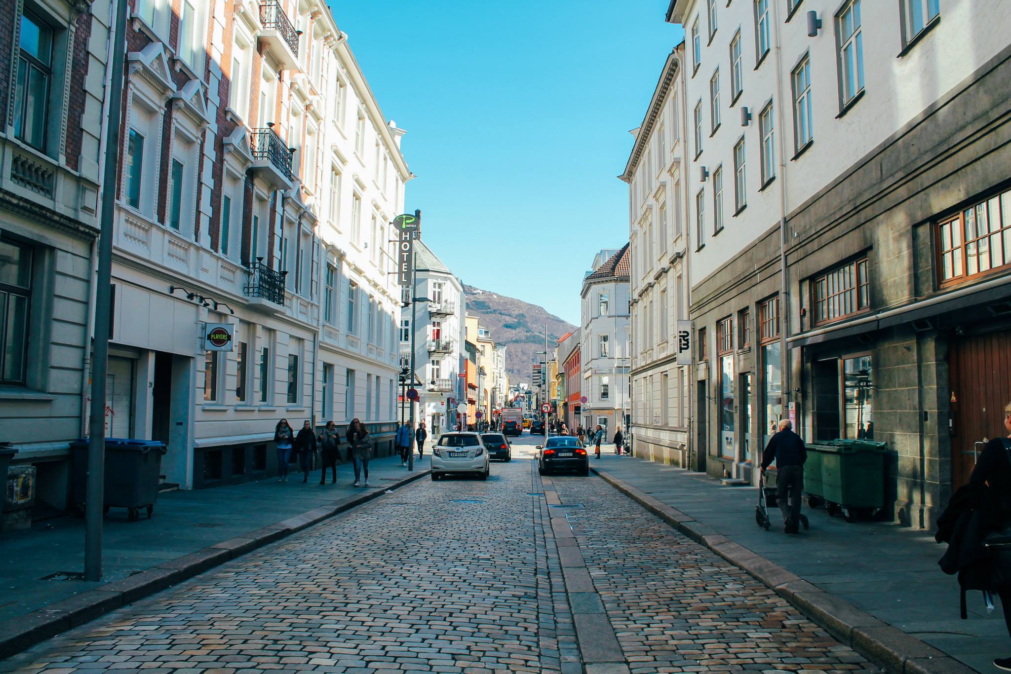 The UNESCO World Heritage Site of Bryggen... In Bergen, Norway. - Hand ...