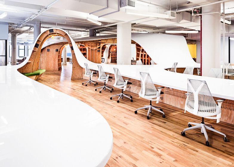 Clive Wilkinson Architects Super Desk at Barbarian Offices_dezeen_784_1