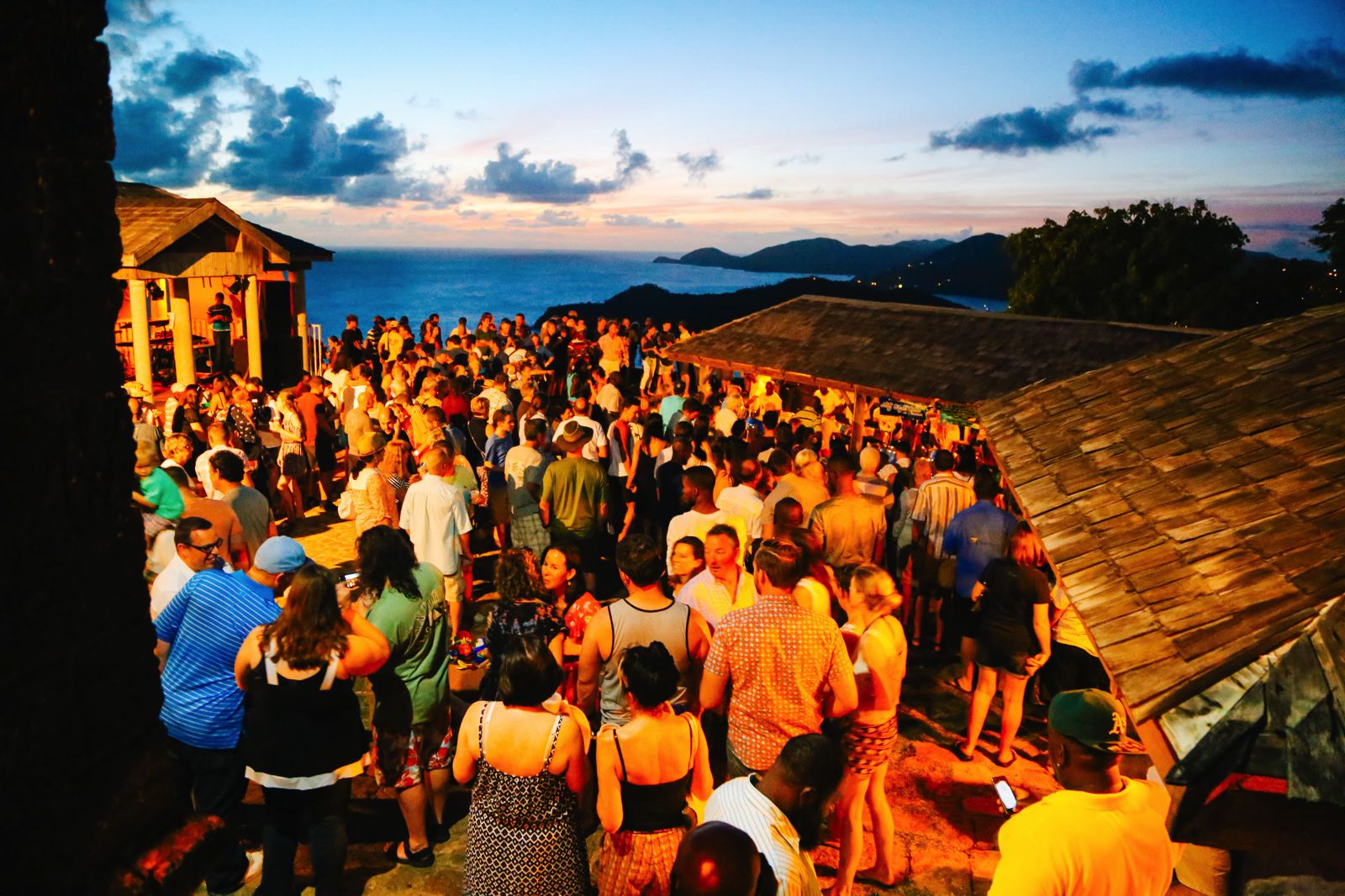 The Party (And That Stunning Sunset) At Shirley Heights, Antigua - Hand ...