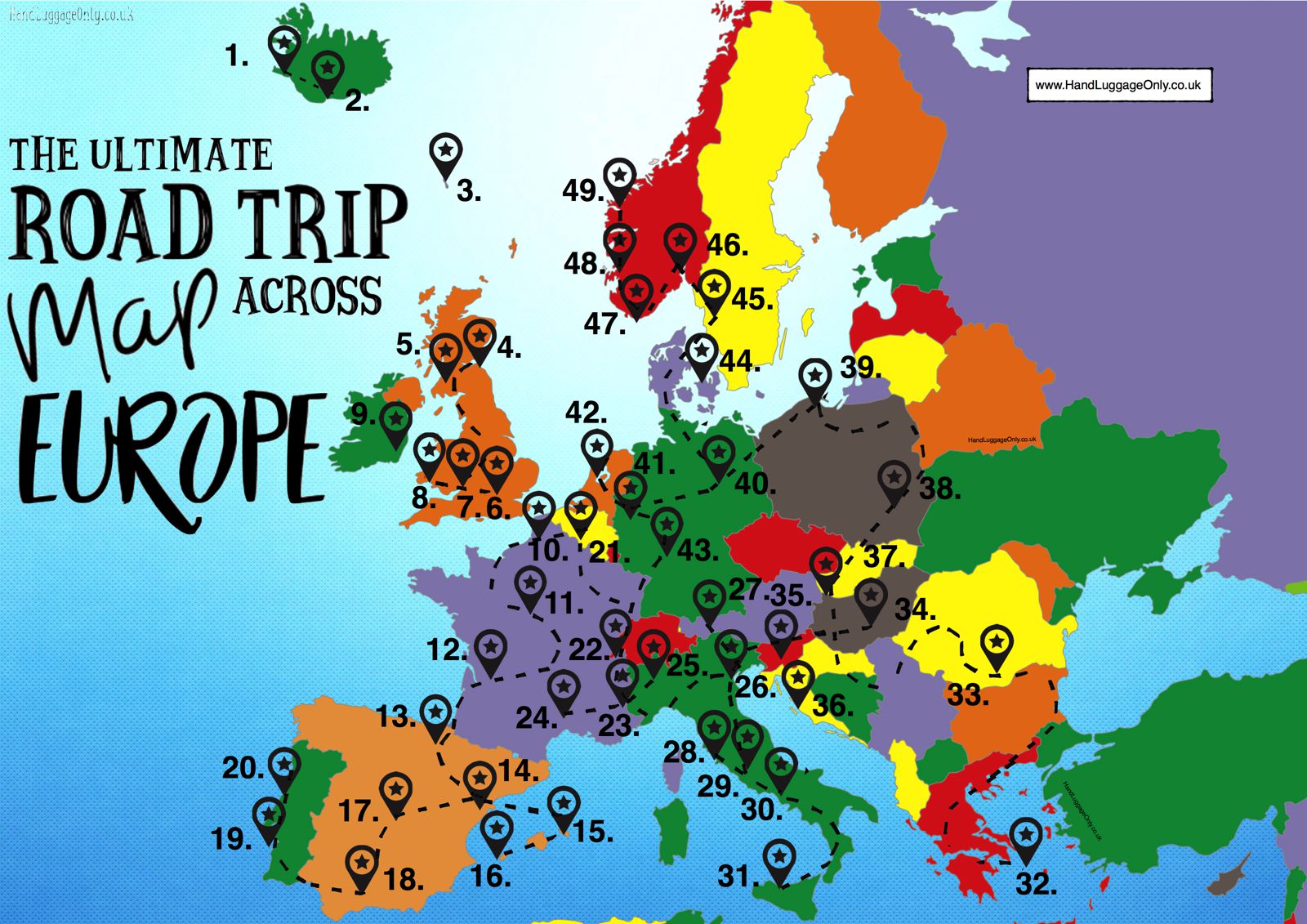 tourism map europe