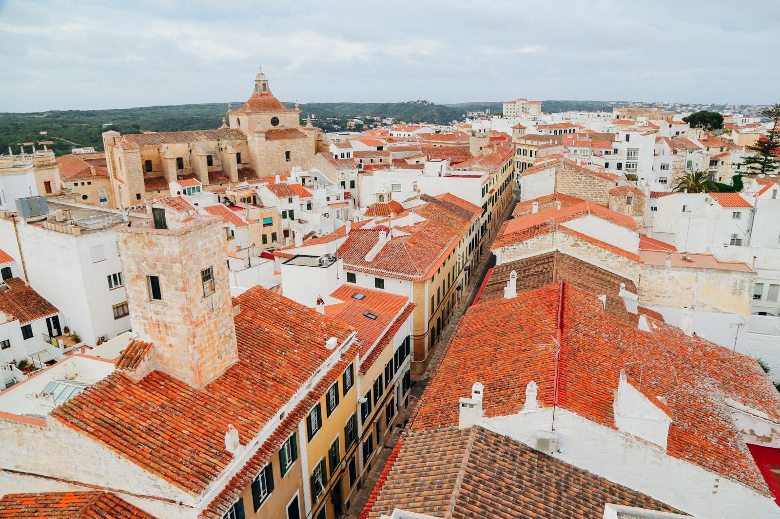 The Spanish City Of Mahon On The Island Of Menorca Spain Hand