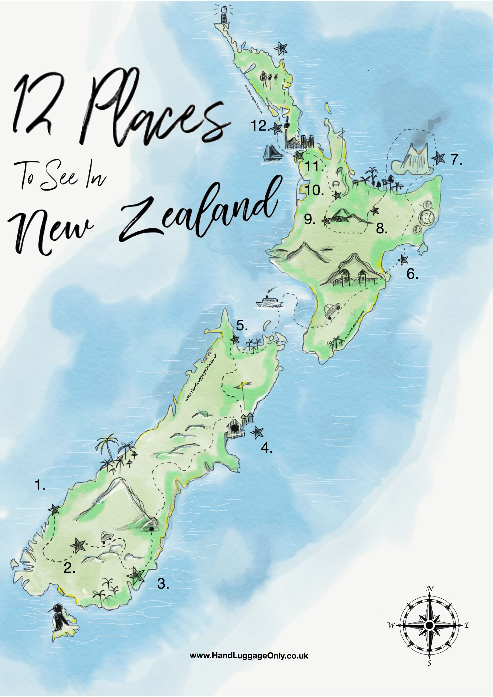 nz tourist map