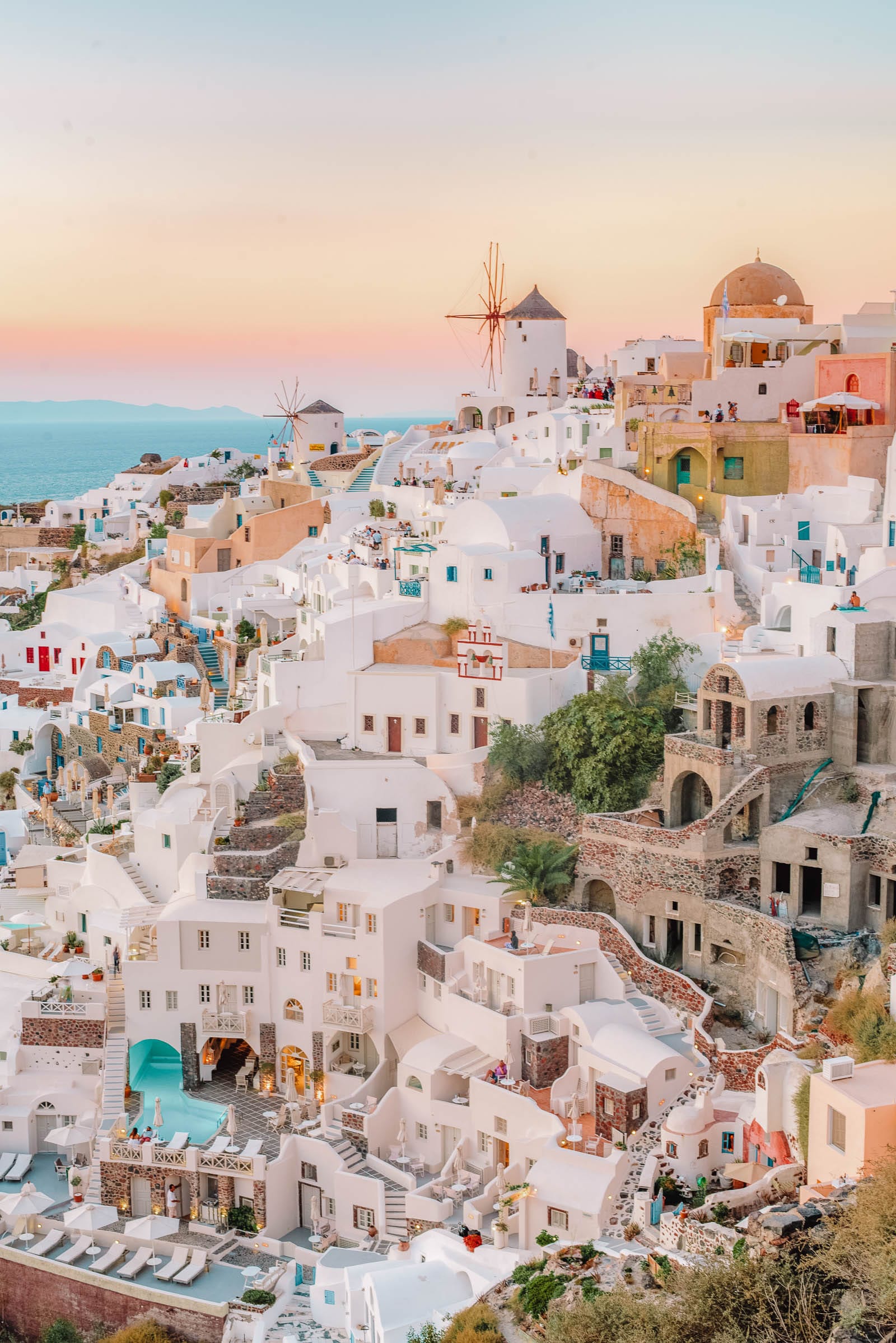 Sunset Over Santorini 2 Oia Greek Islands Landscape 