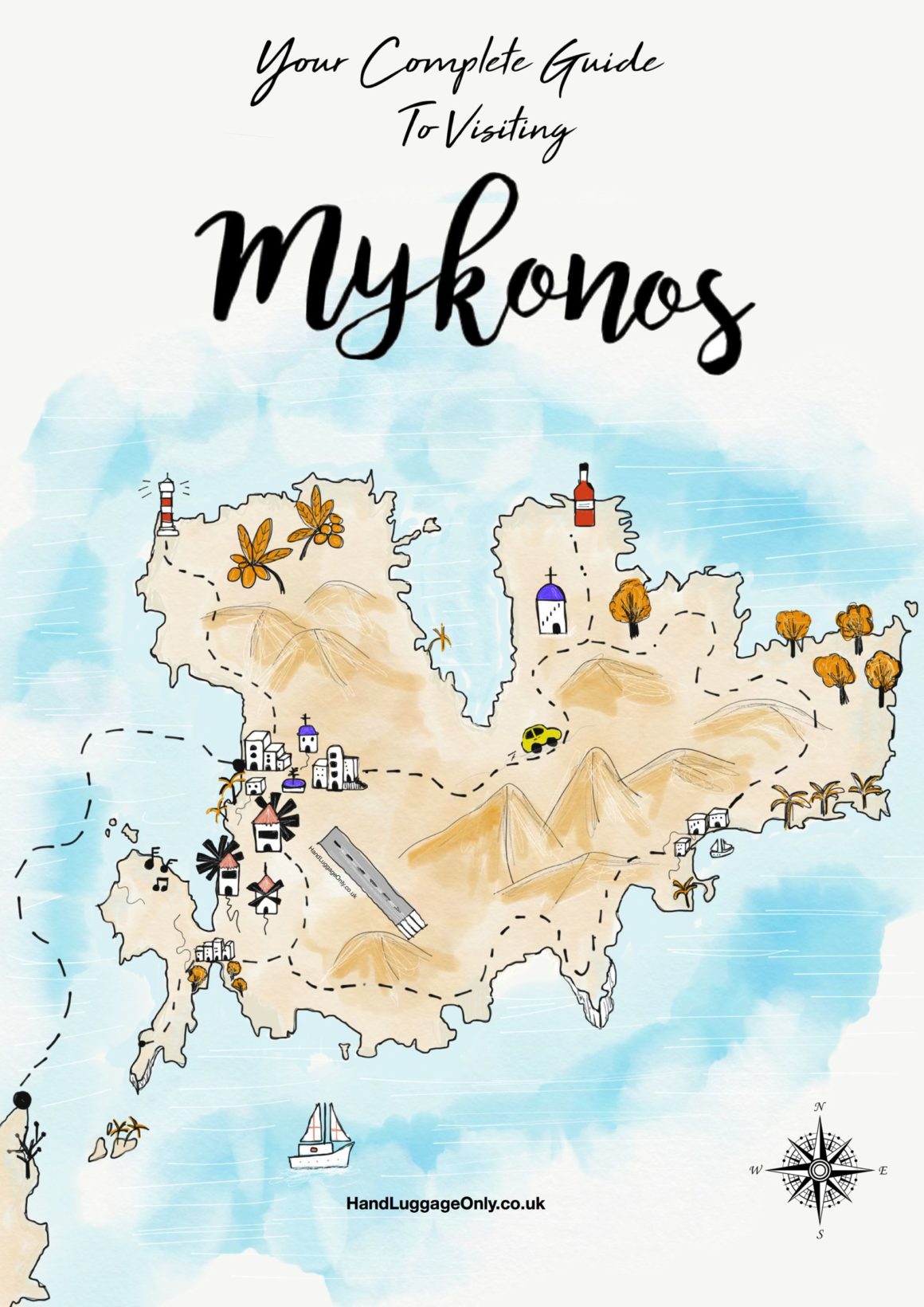 mykonos walking tour map