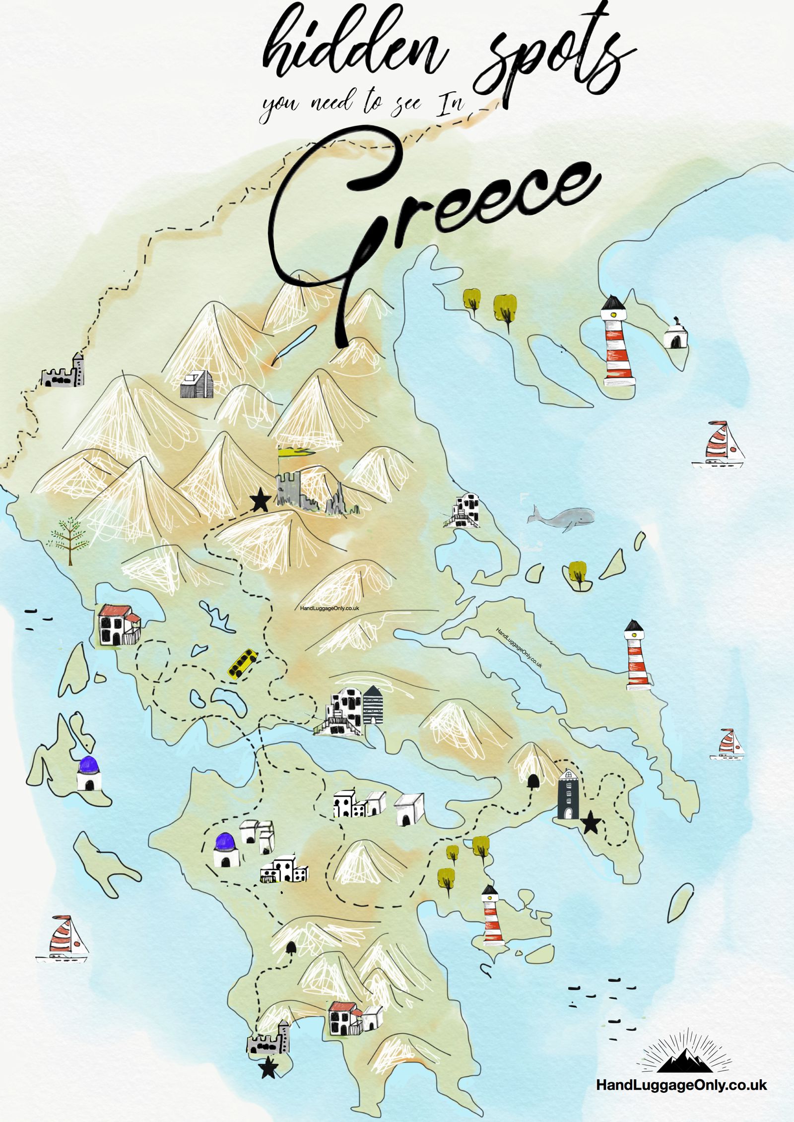 travel map of greece