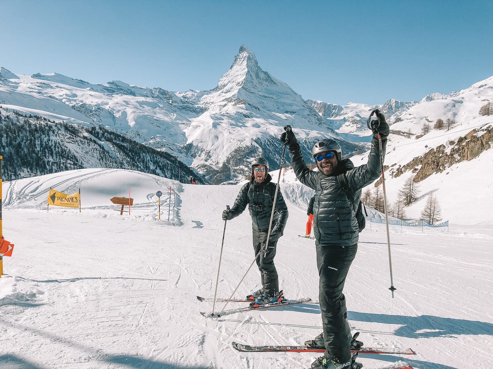 swiss alps skiing