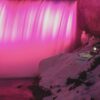 Niagara-On-The-Lake, Vineyards And Niagara Falls At Midnight