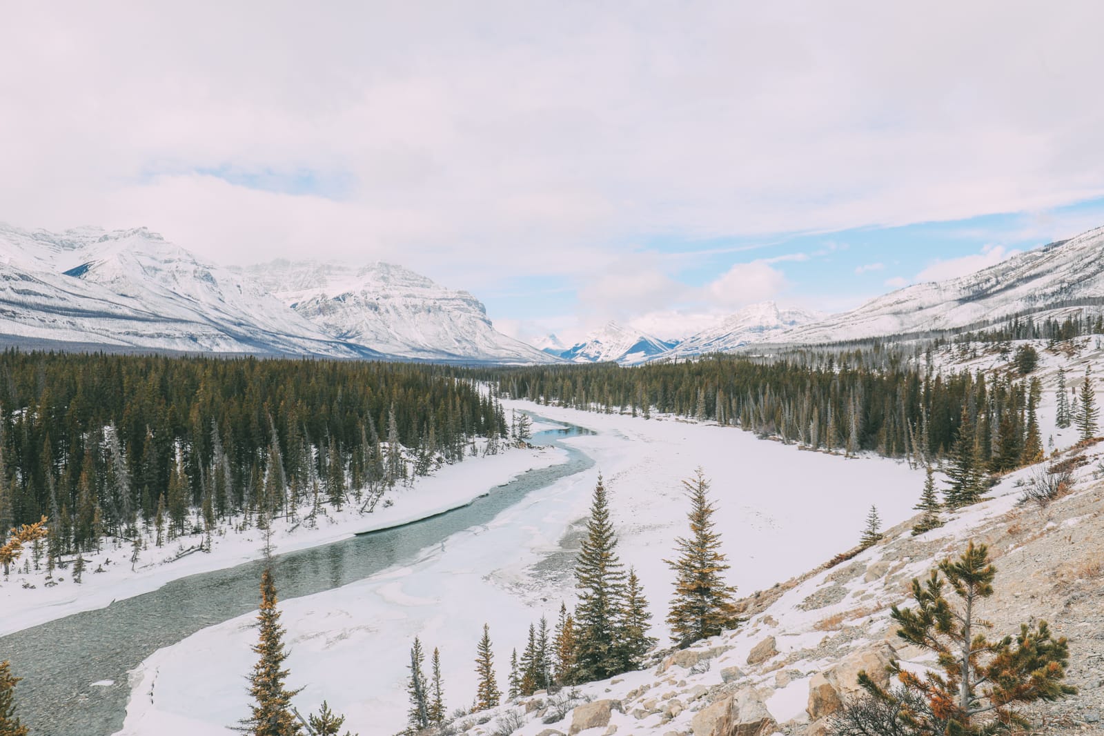 Driving Canada's Epic Icefields Parkway And Finding The Frozen Bubbles Of Abraham Lake (15)